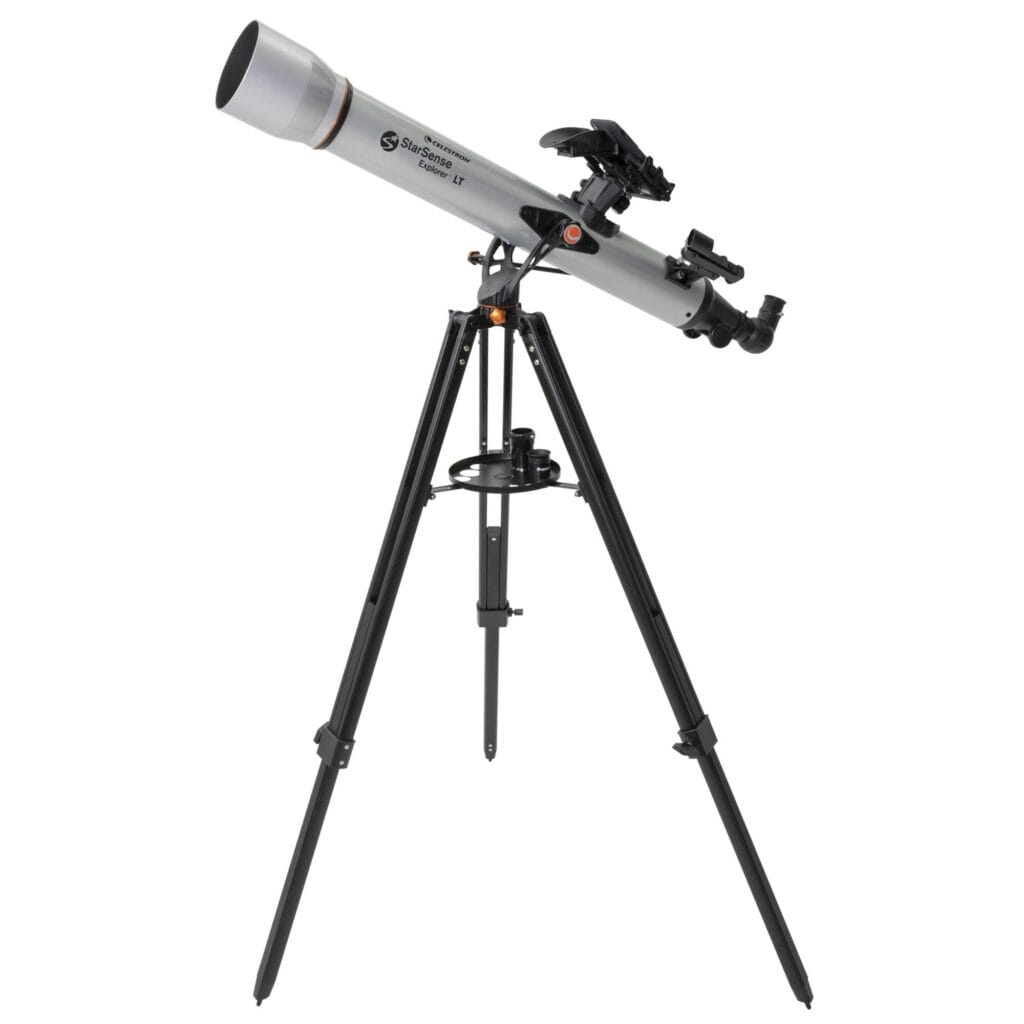 StarSense Explorer LT 80 AZ with smartphone in the StarSense holder