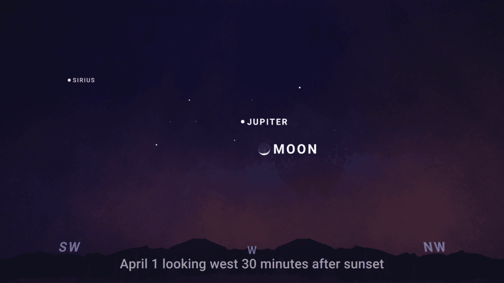 Moon and Planets April 2025: Everything You Need to Know 1 image 4 moon near Jupiter