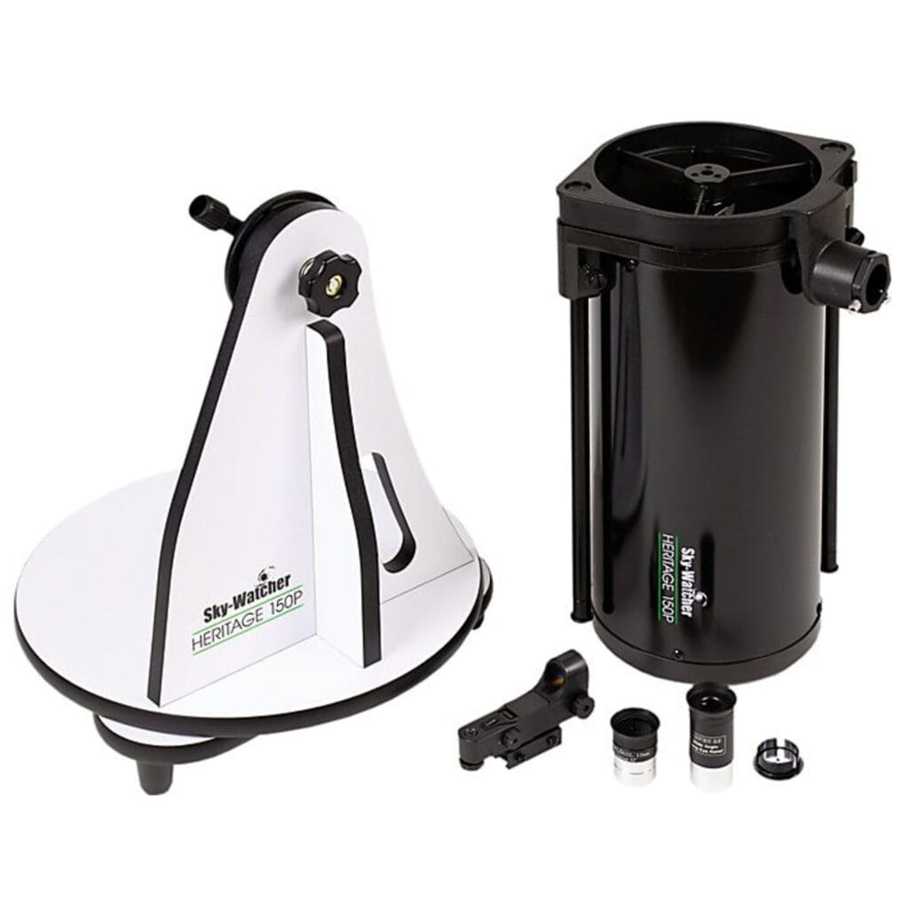 Sky-Watcher Dobsonian Telescope N 150/750 Heritage FlexTube DOB 3 Skywatcher Dobson telescoop N 150 750 Heritage FlexTube DOB 3 Skywatcher Dobson telescoop N 150 750 Heritage FlexTube DOB 3 Telescoop.nl - Alles voor sterrenkijken & natuurwaarneming