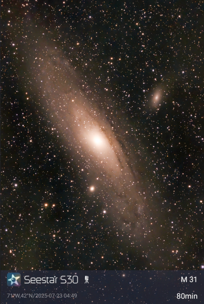 Seestar S30 vs S50: which smart telescope suits you best? 2 seestar s30 M31 seestar s30 m31