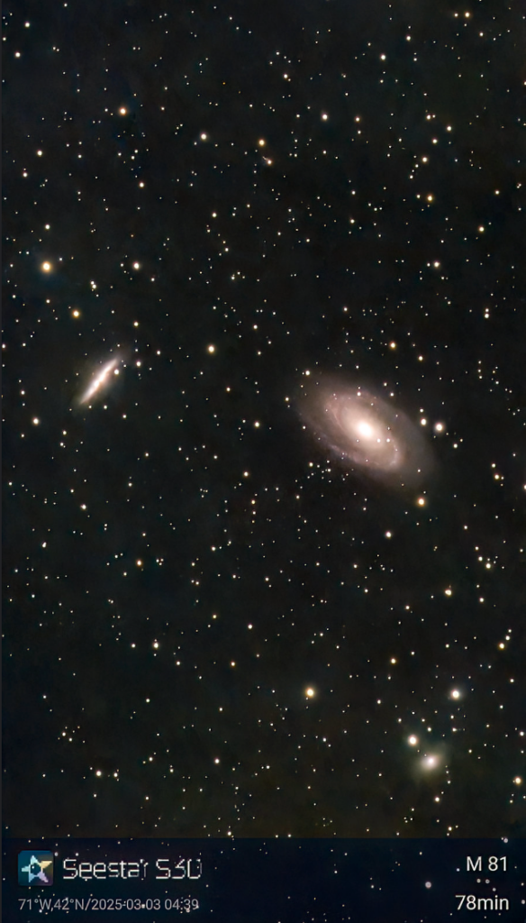 Seestar S30 vs S50: which smart telescope suits you best? 3 seestar s30 m81 seestar s30 m81