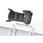 Bresser N 150 750 Telescoop Messier Hexafoc EXOS-2 (4) Bresser N 150/750 op fotostatief met DSLR-cameraopstelling voor demonstratie astrofotografie.