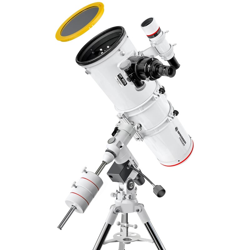 Bresser N 203/800 Telescoop Messier NT 203S Hexafoc EXOS-2 1 Bresser N 203 800 Telescoop Messier NT 203S Hexafoc EXOS 2 1 Bresser N 203/800 op EXOS-2 montering volledig gemonteerd met zoeker, tegengewicht en telescoopbuis.