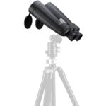 Bresser 15x70 gemonteerd op statief met bevestigde adapter voor stabiele observatie
