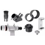 Bresser AC 102 1000 Telescoop Messier Hexafoc EXOS-1 (5) Bresser AC 102/1000 meegeleverde accessoires inclusief oculair, 90° zenitprisma, adapters en montagematerialen