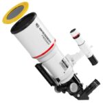 Bresser AC 102 460 AR-102 Telescoop Messier Hexafoc EXOS-2 (4) Bresser AC 102/460 AR-102 kijkbuis met zonnefilter en 6x30 zoeker in horizontale observatiestand