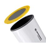 Bresser AC 152 760 AR-152S EXOS-2 Telescoop Messier Hexafoc GoTo (2) Bresser AC 152/760 AR-152S EXOS-2 Vixen-Style buisringen, dawdkap en accessoires uitgestald