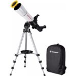 Bresser AC 70 400 Telescoop SpaceRacer AR-App (1) Bresser AC 70/400 SpaceRacer AR-App refractor op aluminium AZ-Mini statief met transporttas