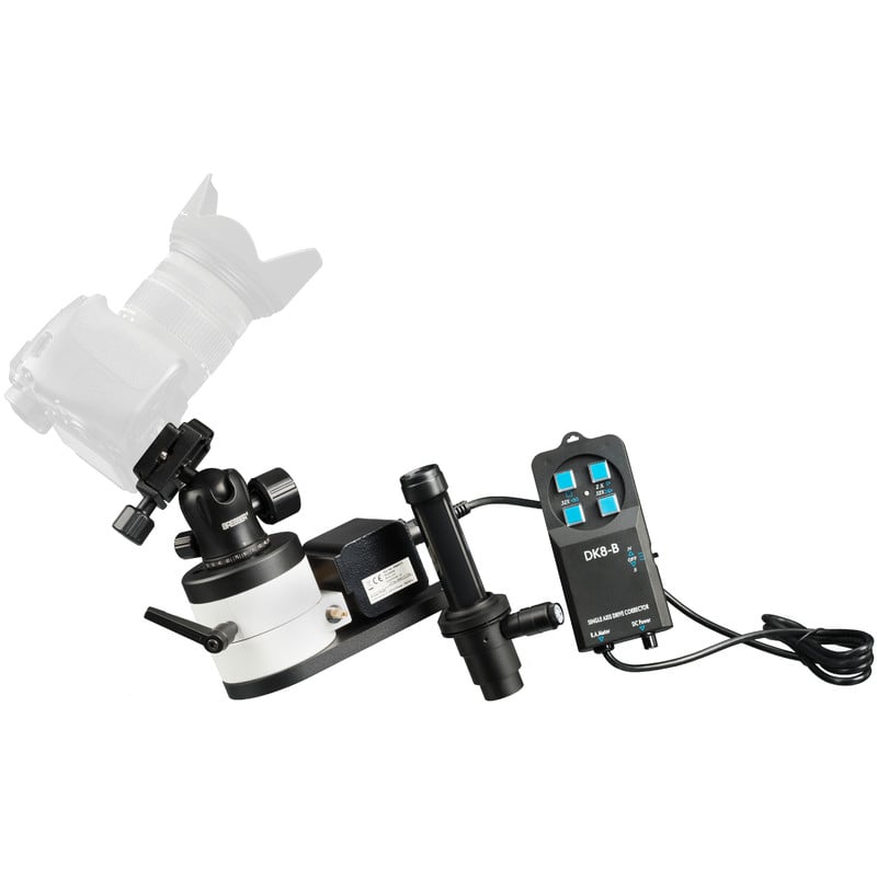 Bresser Cameramontering 1 Bresser Cameramontering 1 Bresser Cameramontering met balhoofd en handcontroller aangesloten op standaard statief