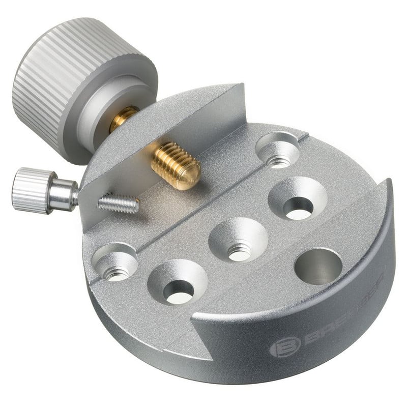 Bresser Messier Prismaklem voor Vixen-Style 1 Bresser Messier Prismaklem voor Vixen Style 3 Bresser Messier Prismaklem zilverkleurige houder met meerdere schroefgaten en draaiknop