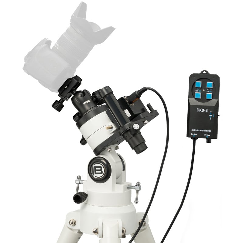 Bresser Montering Set Met Poolhoogtewig En Driepootstatief 1 Bresser Montering Set Met Poolhoogtewig En Driepootstatief 1 Bresser Montering Set met cameramontering, balhoofd en handcontroller gemonteerd op poolhoogtewig
