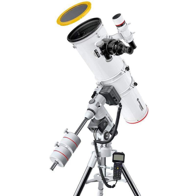 Bresser N 203/1000 Telescoop Messier Hexafoc EXOS-2 GoTo 1 Bresser N 203 1000 Telescoop Messier Hexafoc EXOS 2 GoTo 1 Bresser N 203/1000 telescoop op EXOS-2 GoTo montering met contragewichten en zonnefilter