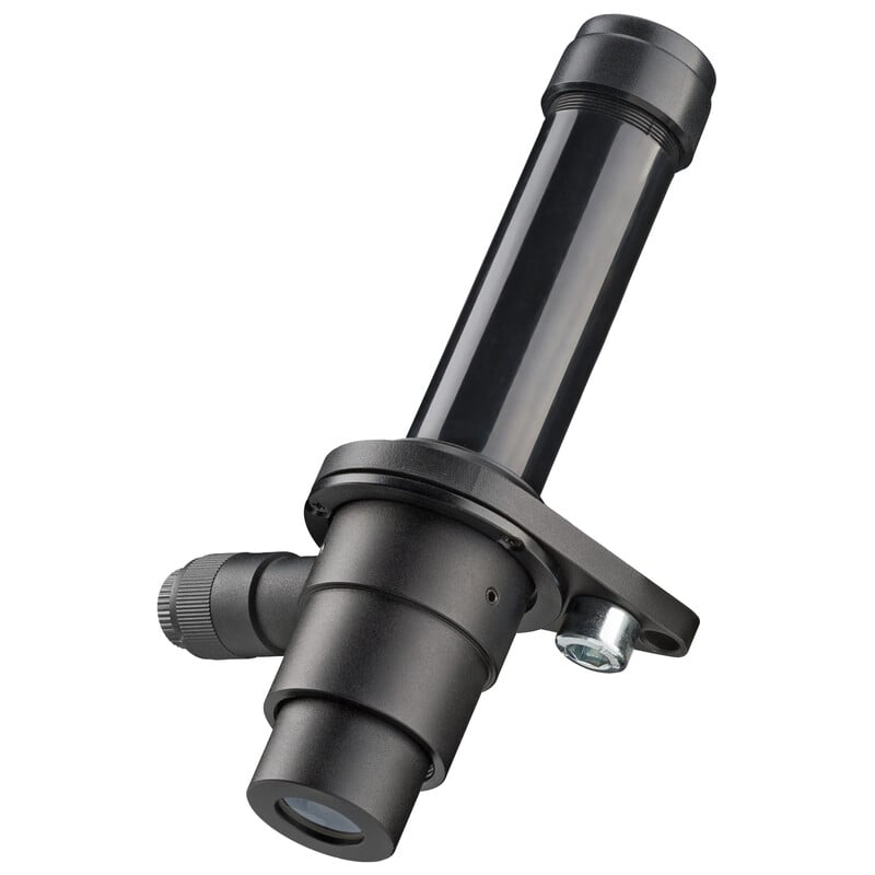 Bresser PM-100 Poolzoeker StarTracker 1 Bresser PM 100 Poolzoeker StarTracker 1 Bresser PM-100 poolzoeker gemonteerd op StarTracker met verlicht vizier en draaiknop