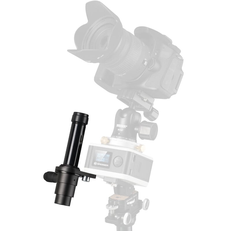 Bresser PM-100 Poolzoeker StarTracker 2 Bresser PM 100 Poolzoeker StarTracker 2 Bresser PM-100 poolzoeker bevestigd op StarTracker montering achter digitale camera