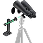 Bresser SF 20x80 ED gemonteerd op statief met robuuste adapterarm voor stabiele observatie