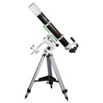 Skywatcher AC 102 1000 BD EQ3-2 Telescoop EvoStar (2) Skywatcher AC 102/1000 BD EQ3-2 zijaanzicht van telescoop met focuser en statief