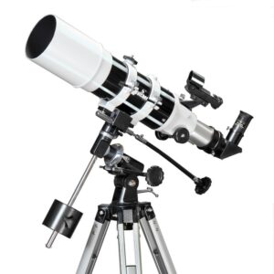 Skywatcher AC 102/500 EQ-1 achromatische refractor met EQ-1 equatoriale montering en aluminium statief