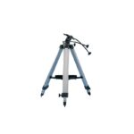 Skywatcher AZ-3 azimutale montering op aluminium driepootstatief met flexibele fijninstelassen en accessoireplateau.
