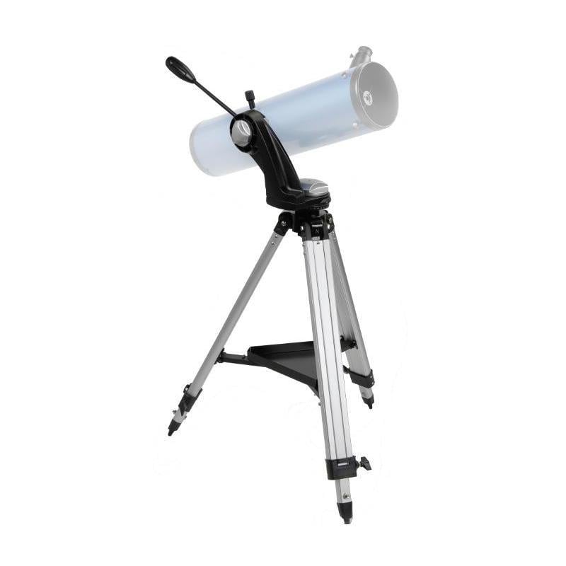 Skywatcher AZ-4 + Montering aluminium statief 1 Skywatcher AZ 4 Montering aluminium statief 2 Skywatcher AZ-4 + Montering met telescoop op licht aluminium driepootstatief in alt-azimutaal opstelling