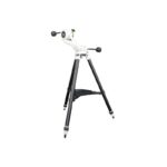 Skywatcher AZ5 Montering Deluxe met statief (1) Skywatcher AZ5 op aluminium statief met verlengzuil en uitgedraaide slow motion-kabels in zijaanzicht