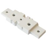 Skywatcher EQ-3 en EQ-5 15cm Montageplaat voor (1) Skywatcher EQ-3 en EQ-5 15cm montageplaat boven- en onderaanzicht van witte aluminium Vixen-zwaluwstaart voor EQ-3 en EQ-5 montering.