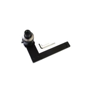 Skywatcher EQ-8 poolzoeker met zwarte montagearm en meegeleverde inbussleutels op witte achtergrond.