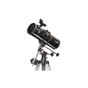 Skywatcher N 114/1000 SkyHawk EQ-1 Newton telescoop met EQ-1 equatoriale montering en aluminium statief