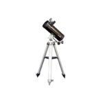 Skywatcher N 114/500 Skyhawk-1145PS AZ-Pronto zijaanzicht van telescoop met focuser en statief
