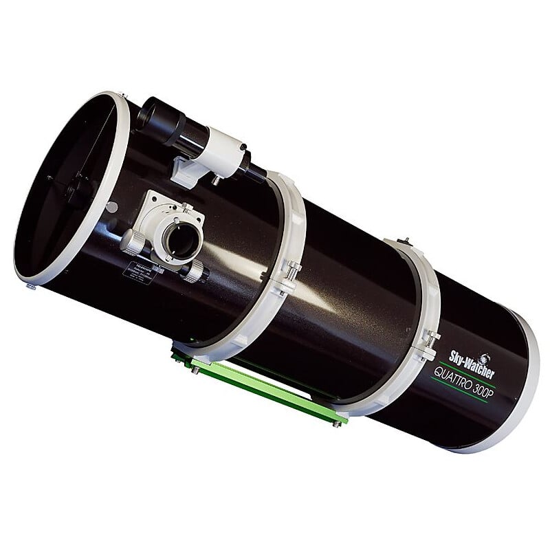 Skywatcher N 300/1200 Quattro-300P Telescoop OTA 1 Skywatcher N 300 1200 Quattro 300P Telescoop OTA 1 Skywatcher N 300/1200 Quattro-300P Newton-telescoopbuis schuin van voren met buisringen, Losmandy-rail en 2" Linear Crayford-focuser.