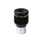 Skywatcher Eyepiece Planetary 7mm 1.25-inch UWA-58° planetary eyepiece with rubber eyecup and ribbed housing on white background.
