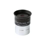 Skywatcher Eyepiece Super Plössl 10mm 1.25 inch eyepiece with rubber eyecup and ribbed grip on white background.