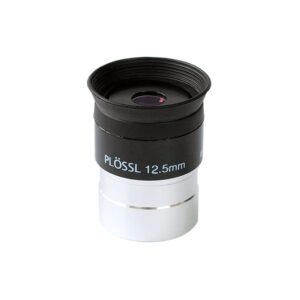Skywatcher Eyepiece Super Plössl 12.5mm 1.25-inch eyepiece with rubber eyecup and ribbed grip on white background.
