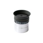 Skywatcher Eyepiece Super Plössl 7.5mm 1.25 inch eyepiece with rubber eyecup and chrome insert sleeve on white background.