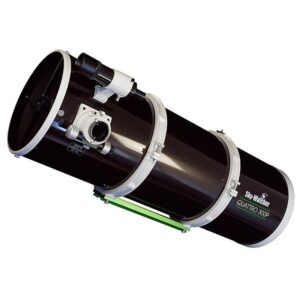 Sky-Watcher Quattro 300P Parabolic Newtonian Tube (OTA) with 9x50 Finder Scope, Dual-Speed Linear Power Focuser, Tube Rings, and Dovetail Plate on White Background