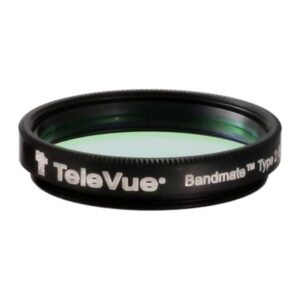 TeleVue Filters OIII Bandmate Type 2 1.25" Black 1.25 inch OIII filter with green glass coating and TeleVue Bandmate Type 2 imprint on white background