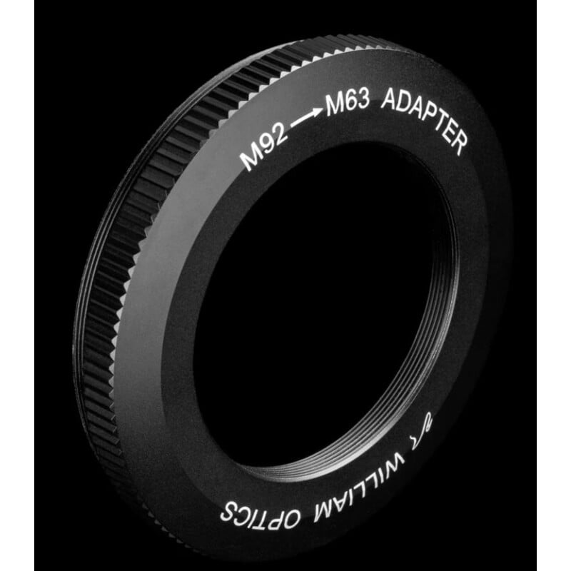 William Optics 6A Adapters voor Flattener 1 William Optics 6A Adapters voor Flattener William Optics 6A adapter met inscriptie M92 naar M63 en William Optics branding