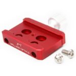 William Optics 90mm Zwaluwstaartklem Vixen-Style (1) William Optics 90mm rode zwaluwstaartklem met schroeven en logo voor Vixen-rail