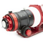 William Optics AP 132 925 Apochromatische refractor FluoroStar Red OTA (3) William Optics AP 132/925 topaanzicht van objectiefopening met Bahtinov-masker verwijderd