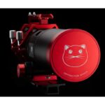 William Optics AP 91 448 91 Apochromatische refractor BlackCat WIFD OTA (2) William Optics AP 91/448 91 close-up van de zwarte draagtas met Cat- en WO-logo.