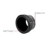 William Optics FX 48mm T-ring Camera adapter (1) William Optics FX 48mm adapter met aanduiding van de afmetingen M48-draad en hoogte
