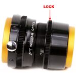 William Optics Flat61R 61 Beeldveldegalisator voor ZenithStar (3) iii. William Optics Flat61R 61 detailopname van de geribbelde borgring voor fijnafstelling