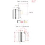 William-Optics-Flattener-Flat73A-voor-ZenithStar-73 (4) William Optics Flat73A technische tekening met afmetingen en profielweergave