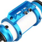 William-Optics-Guidescope-Guide-Star-Apo-61 (6) William Optics 61 close-up van de blauwe montagebeugel met handvat