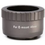 William Optics M48 Adapter Sony E (1) William Optics M48 adapter vooraanzicht met E-mount en 48mm schroefdraad