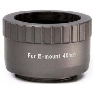 William Optics M48 adapter vooraanzicht met E-mount en 48mm schroefdraad