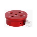 William Optics Montageplaat voor iOptron SkyGuider Pro (3) William Optics Montageplaat met aanduidingen voor M6, M8 en 1/4-20 schroefdraden