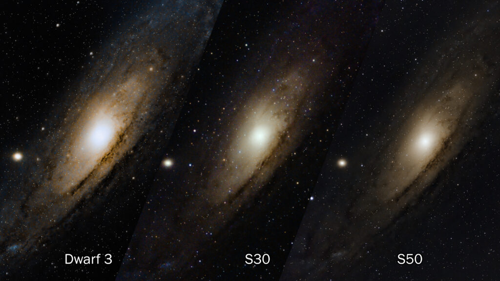 DWARF 3 vs Seestar S50: welke slimme telescoop past bij jou? 3 andromeda verschil dwarf 3 vs seestar s50