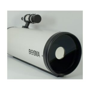 iOptron 150/1800 telescoop zijaanzicht met gemonteerde zoekeroptiek