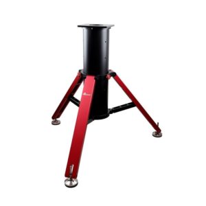 iOptron 360 Zuil Tri-Pier vrijstaand met rode poten, zwarte centrale kolom en trillingsdempende voeten