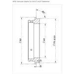 iOptron Adapter iAFS2 GSO Newton 2 (2) iOptron Adapter iAFS2 technische tekening met gedetailleerde afmetingen voor aansluiting op GSO Newton 2 inch focuser